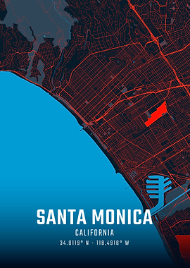 Santa Monica City Map