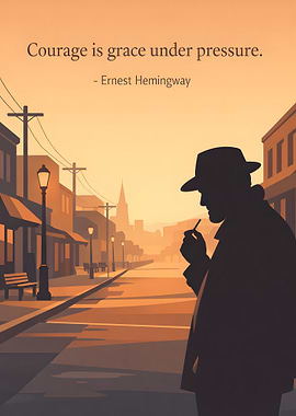 Courage is grace under pressure quote