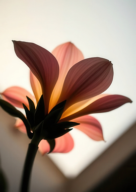Backlit Pink Flower Petals