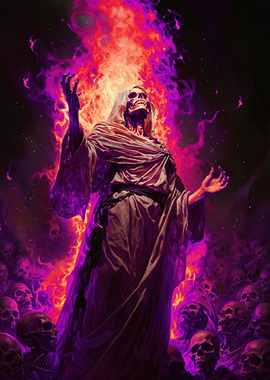 Grim Reaper in Fiery Ritual
