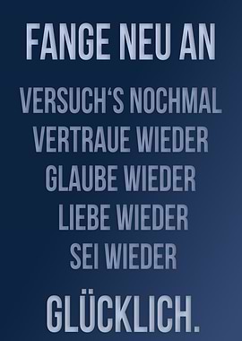 Inspirational German Text Art