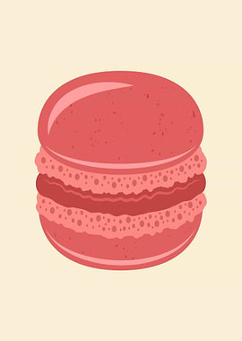 Pink Macaron Illustration