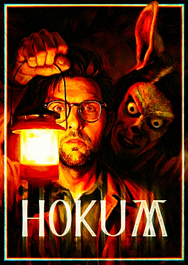 Horror Movie Poster with Creature
