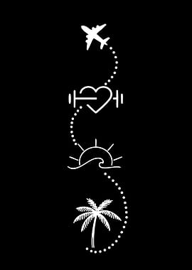 Travel, Fitness, and Beach Icons