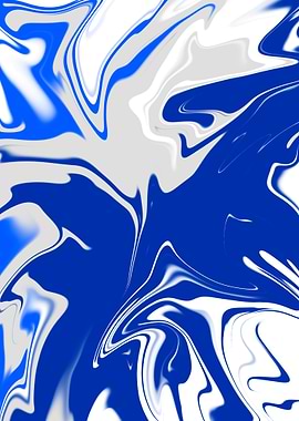 Abstract Blue and White Swirls