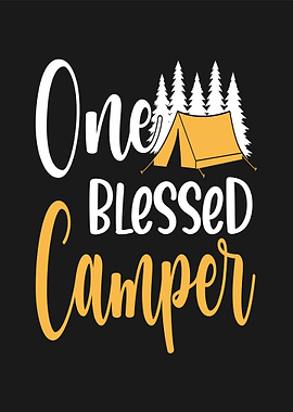 One Blessed Camper Text Art