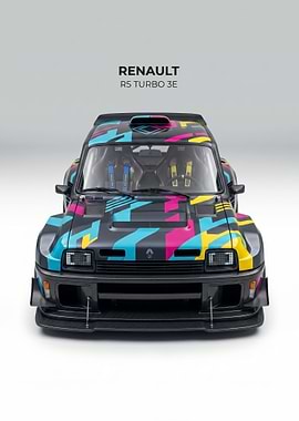 Renault R5 Turbo 3E Rally Car poster