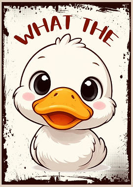 What The Duck Funny Poster