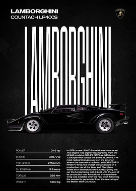 Lamborghini Countach LP400S Poster