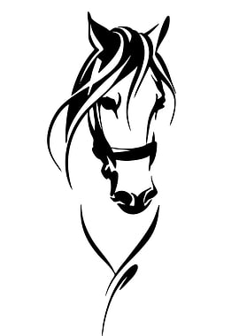 Stylized Horse Head Silhouette