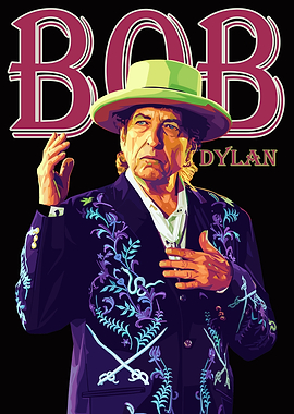 Bob Dylan Pop Art Portrait