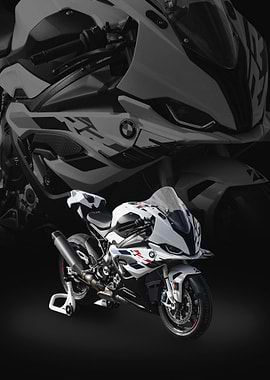 White BMW S 1000 RR Motorcycle