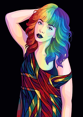 Melanie Martinez with Rainbow Hair