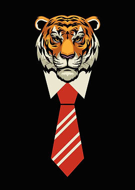 Tiger in a Suit and Tie