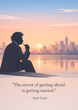 Mark Twain quote about starting