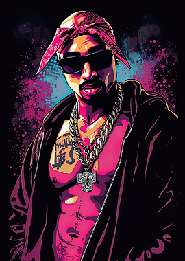 Tupac Shakur Pop Art Portrait