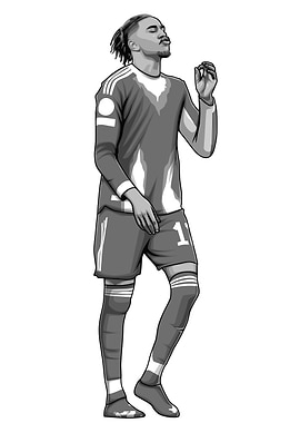 Michael Olise Black and White Version