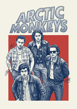 Arctic Monkeys Band Illustration