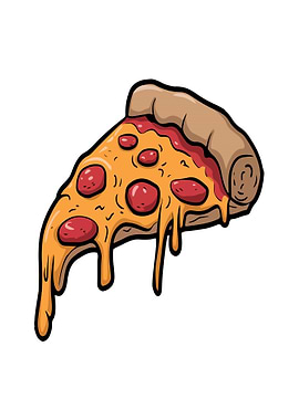 Dripping Pepperoni Pizza Slice