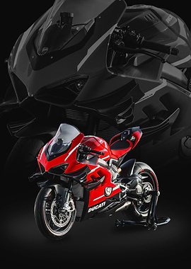 Red ducati superleggera v4