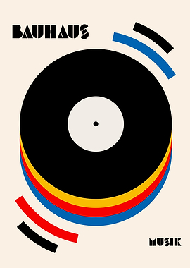 Bauhaus Music Vinyl Record Poster