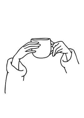 Hands holding a coffee cup