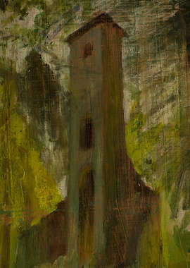 Impressionistic Painting of a Tower