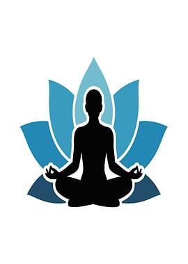 Silhouette of person meditating in lotus pose