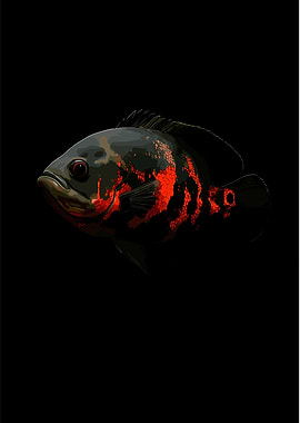 Oscar Fish with Red Markings