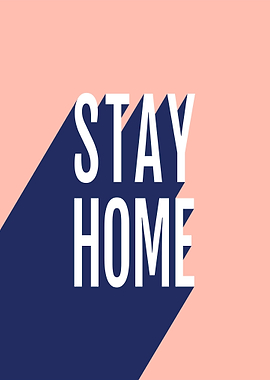 Stay Home Text Art