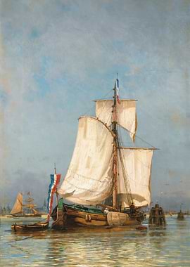 Sailing Ship in Harbor