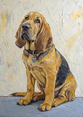 Bloodhound Dog Portrait