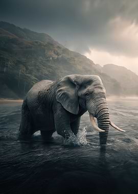 Elephant in the Ocean