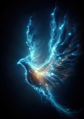 Ethereal Blue Phoenix