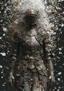 Knight Armor with Falling Petals