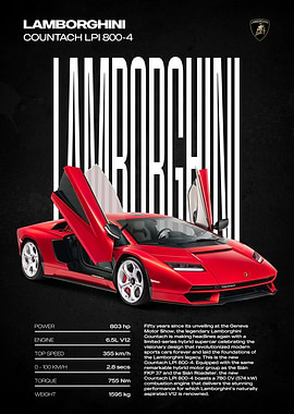 Lamborghini Countach LPI 800-4 Poster