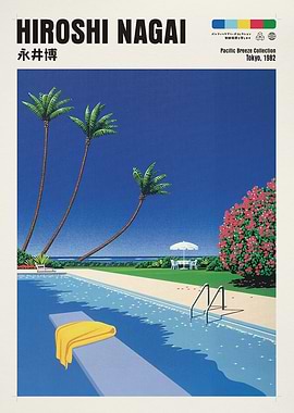 Hiroshi Nagai Poolside Scene