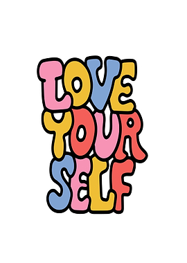 Love Yourself Text Art