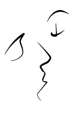 Minimalist Face Line Art