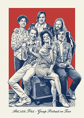 Arcade Fire Group Portrait on Tour