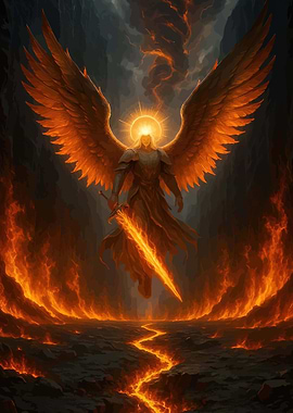 Fiery Angel with Sword
