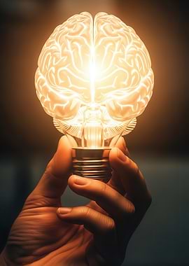 Brain Lightbulb Idea