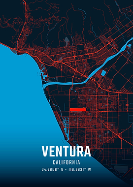Ventura California City Map