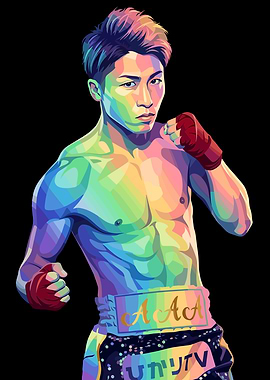 Naoya Inoue Boxer in Pop Art Style