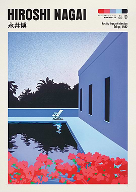 Hiroshi Nagai Poolside Scene