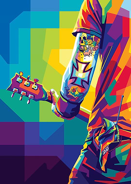 Musician with Guitar and Tattoos