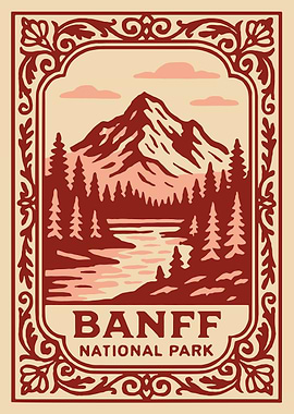 Banff National Park Vintage Poster