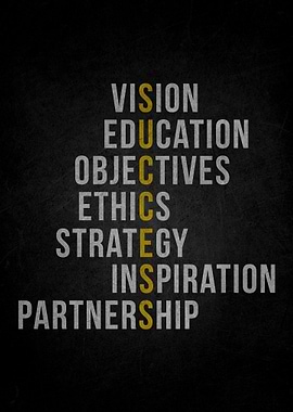 Success Acronym on Black Background