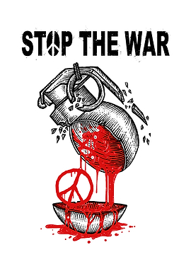 Stop the War Peace Symbol Grenade