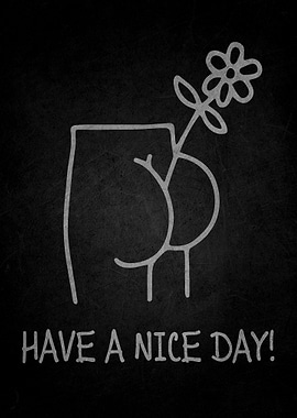 Funny Butt Flower Greeting